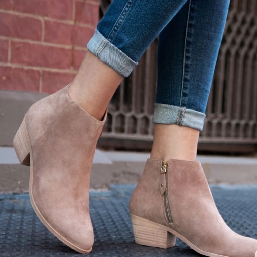 Thursday Boot Company Women's Downtown Booties in Rose Brown Oil Snuff Suede 7 - Picture 2 of 8